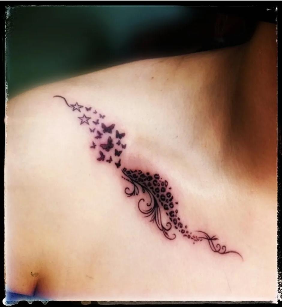 Eyebrow cosmetic tattoo close-up profile